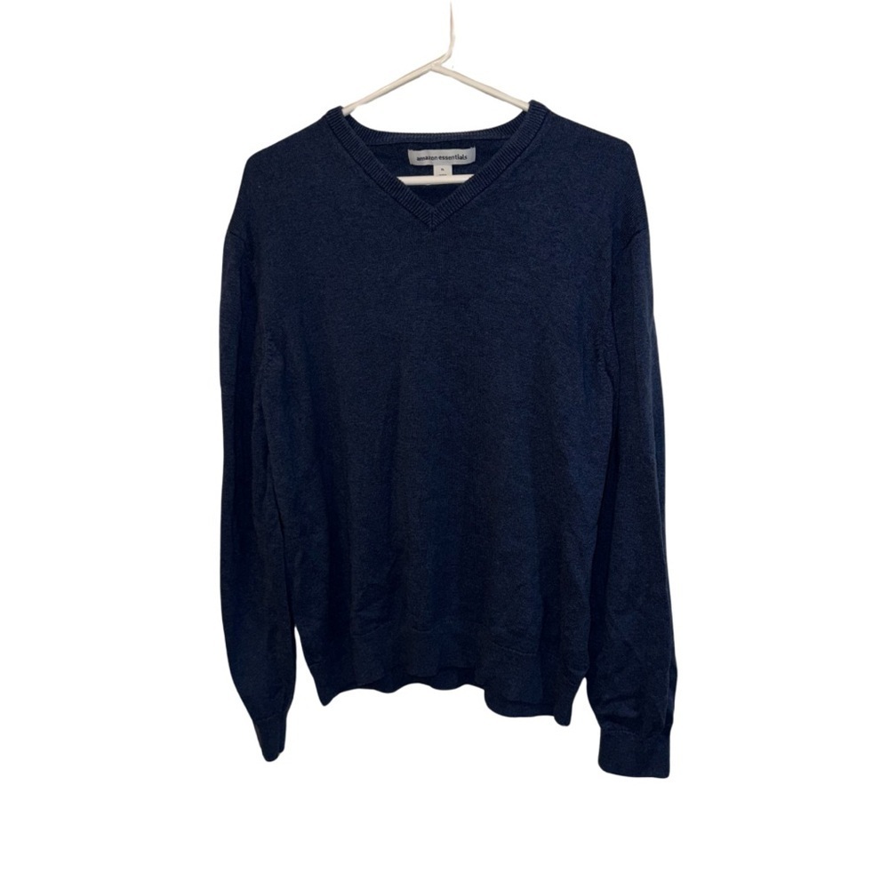 Amazon Essentials Blue V-Neck Sweater